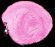 Серебристая анальная пробка с розовым хвостом