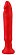 Красный анальный стимулятор без мошонки - 14 см.
