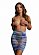Юбка в сеточку с завышенной талией и украшение на грудь High-waist Fishnet Skirt   Dazzling Sticker
