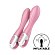 Розовый вибромассажер с функцией расширения Air Pump Vibrator 2 - 20,9 см.