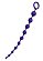 Фиолетовая силиконовая анальная цепочка Grape - 35 см.